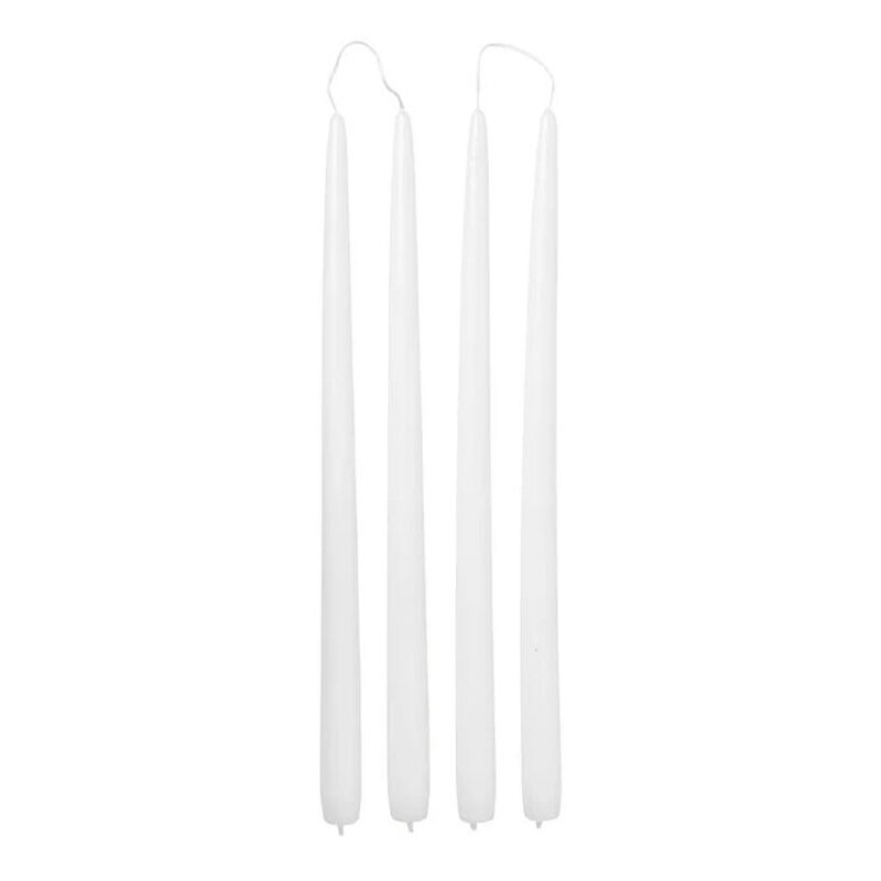 Broste Candle Taper Set Of 4 - Pure White image number 0